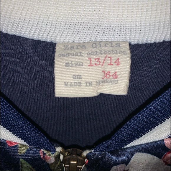 ZARA floral thin bomber jacket - Picture 2 of 3